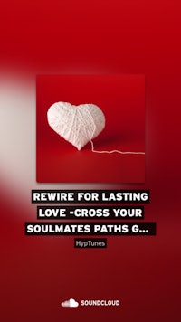 a red heart with the words rewire for lasting love cross your soulmate's paths