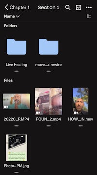 a screenshot of a video file app on an iphone