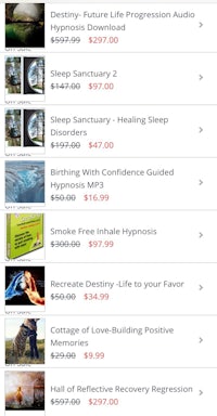 a screenshot of a website with various products for sale