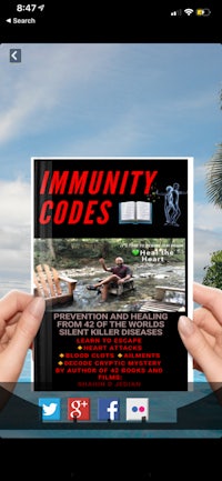 a person holding up a book with the words immunity codes